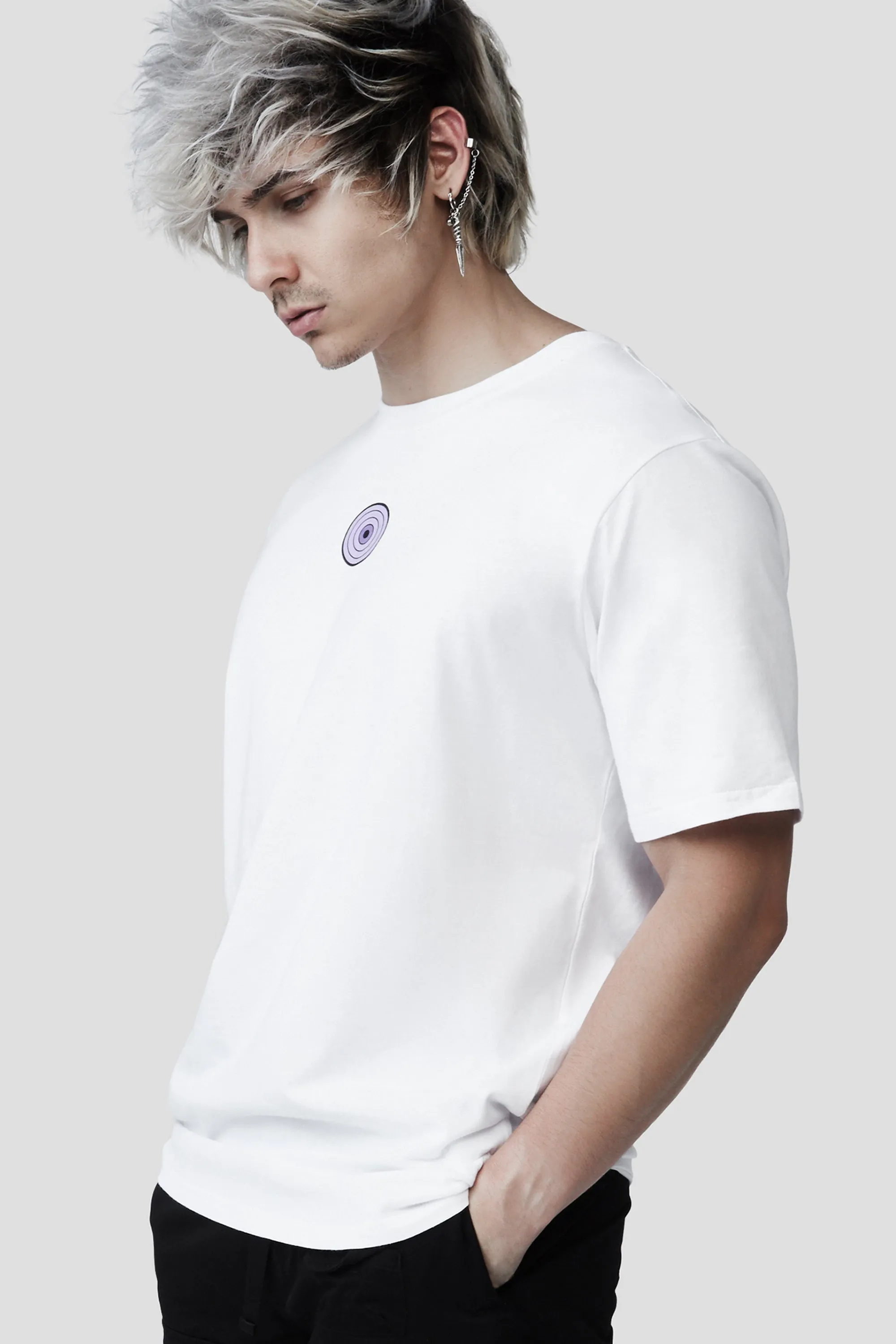 LIQUID x NARUTO AKATSUKI WHITE RINNEGAN PAIN TEE