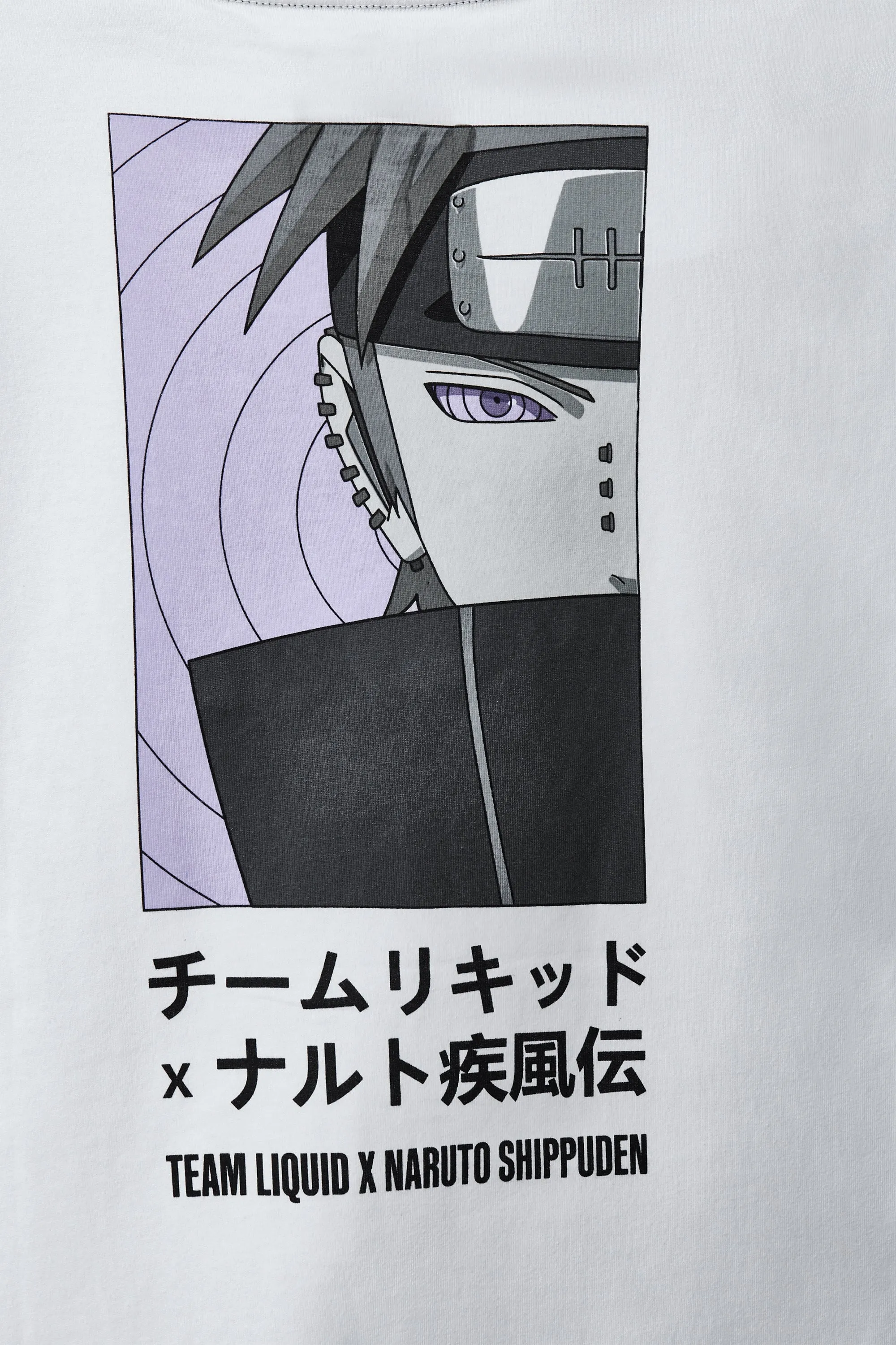 LIQUID x NARUTO AKATSUKI WHITE RINNEGAN PAIN TEE