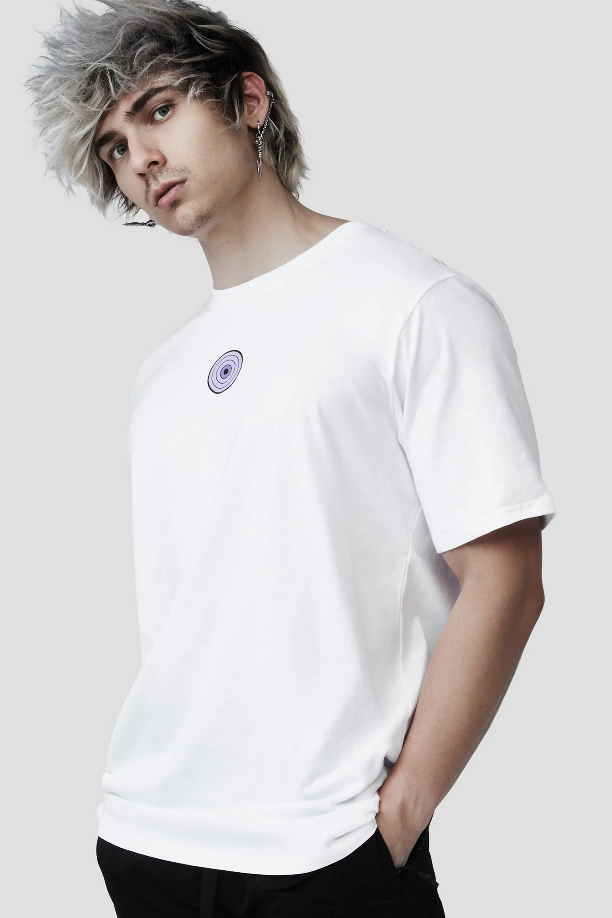 LIQUID x NARUTO AKATSUKI WHITE RINNEGAN PAIN TEE