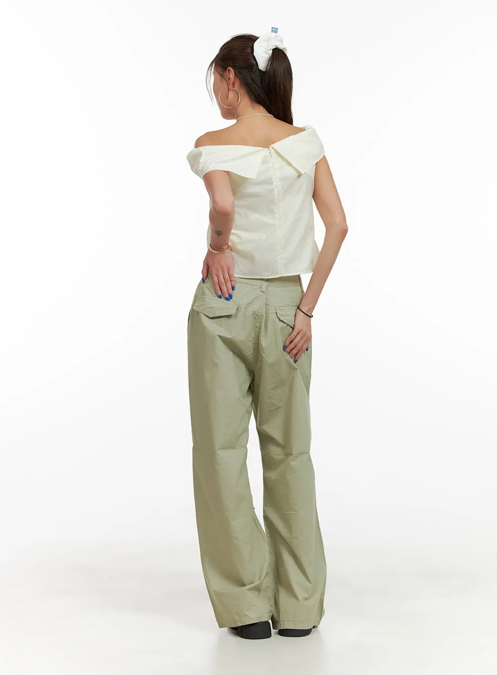 Low Rise Pintuck Trousers CY431
