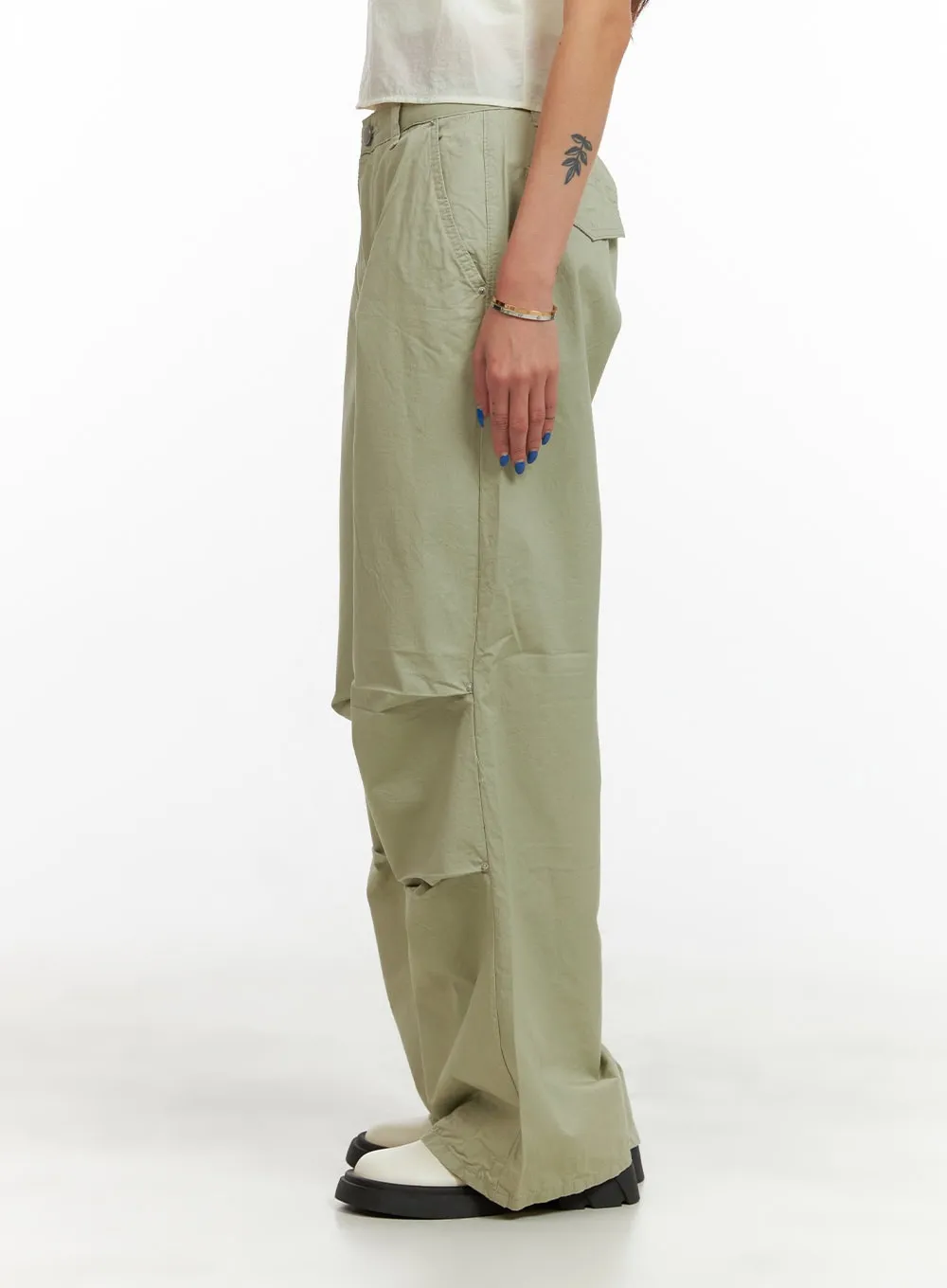 Low Rise Pintuck Trousers CY431