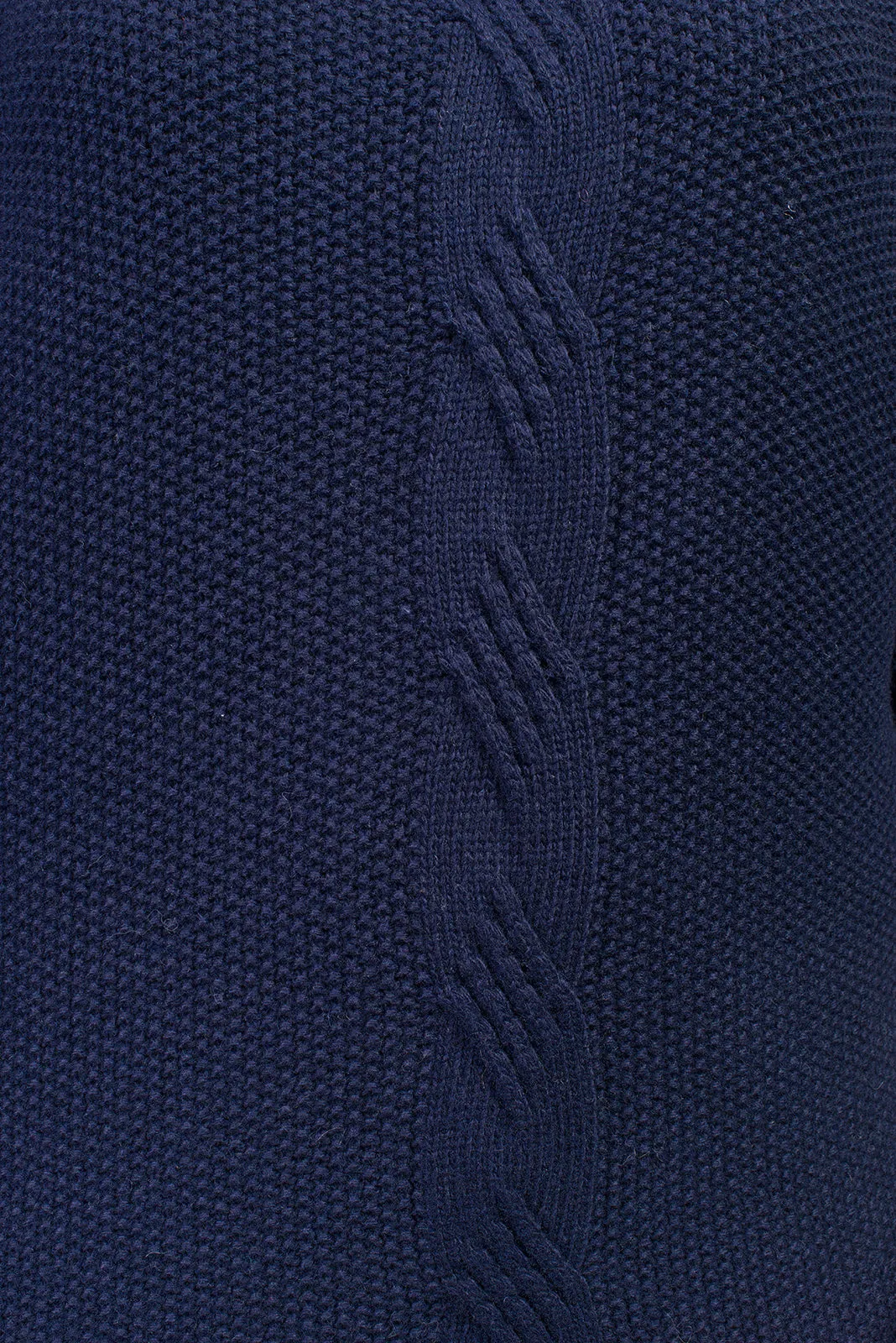Maglia con treccia in misto cashmere