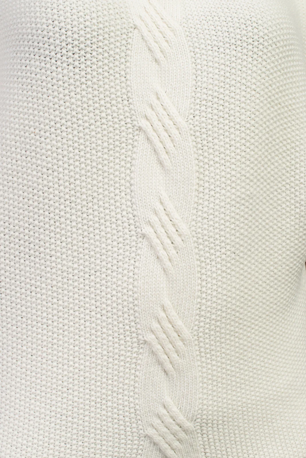Maglia con treccia in misto cashmere