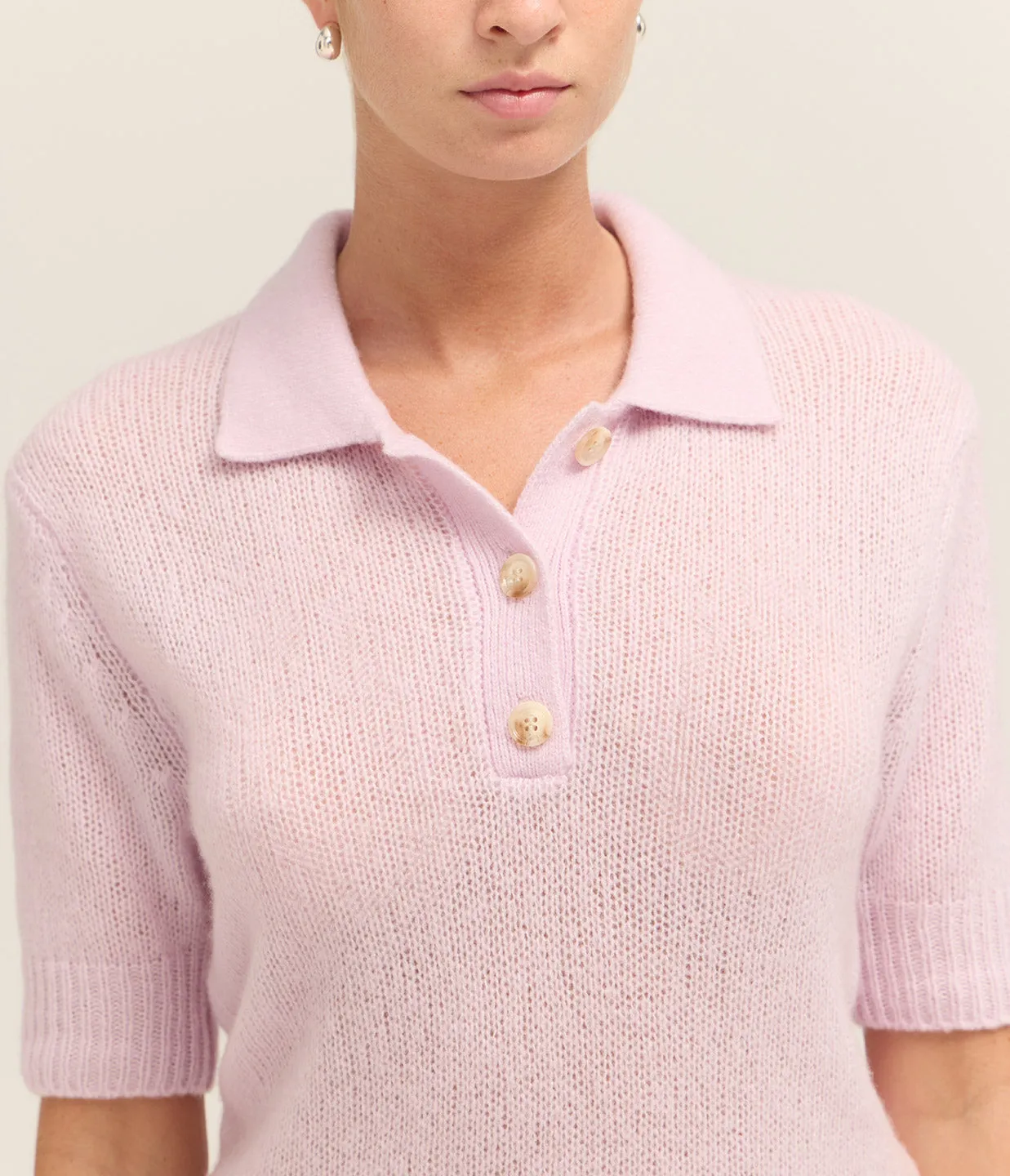 Masy Short Sleeve Sweater in Dahlia