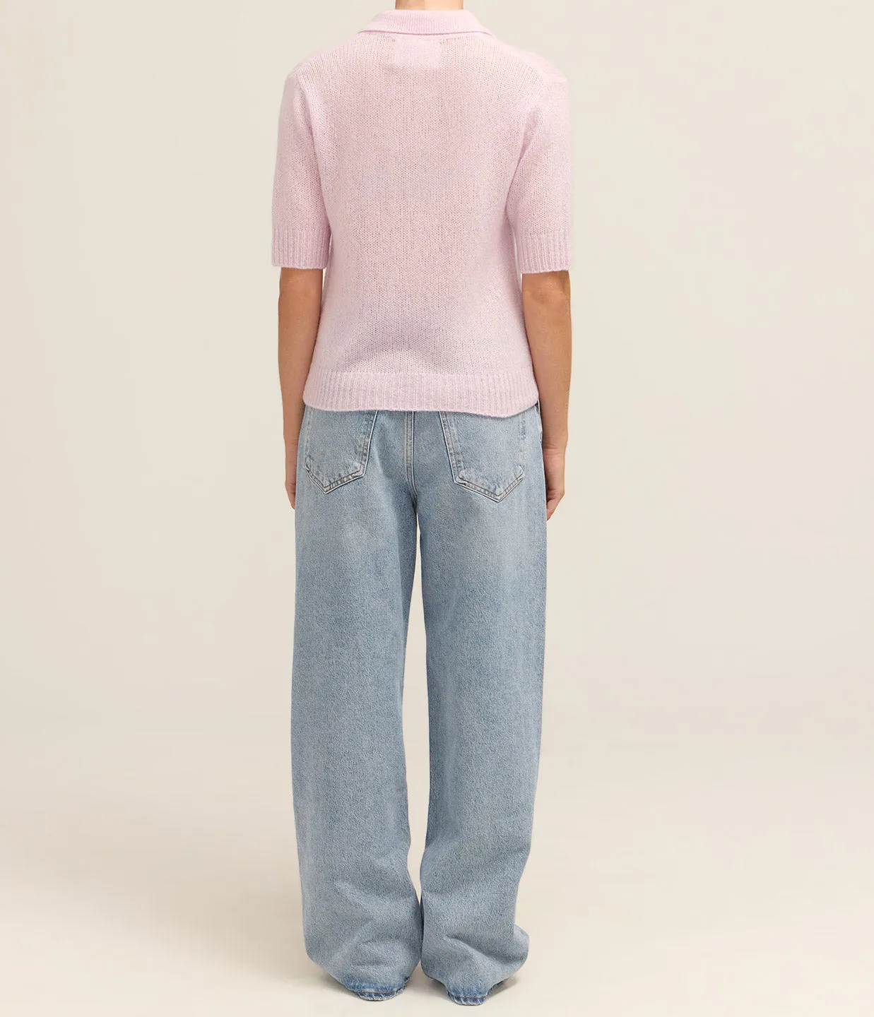 Masy Short Sleeve Sweater in Dahlia