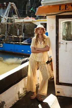 Maya Yellow Stripe Cotton Set