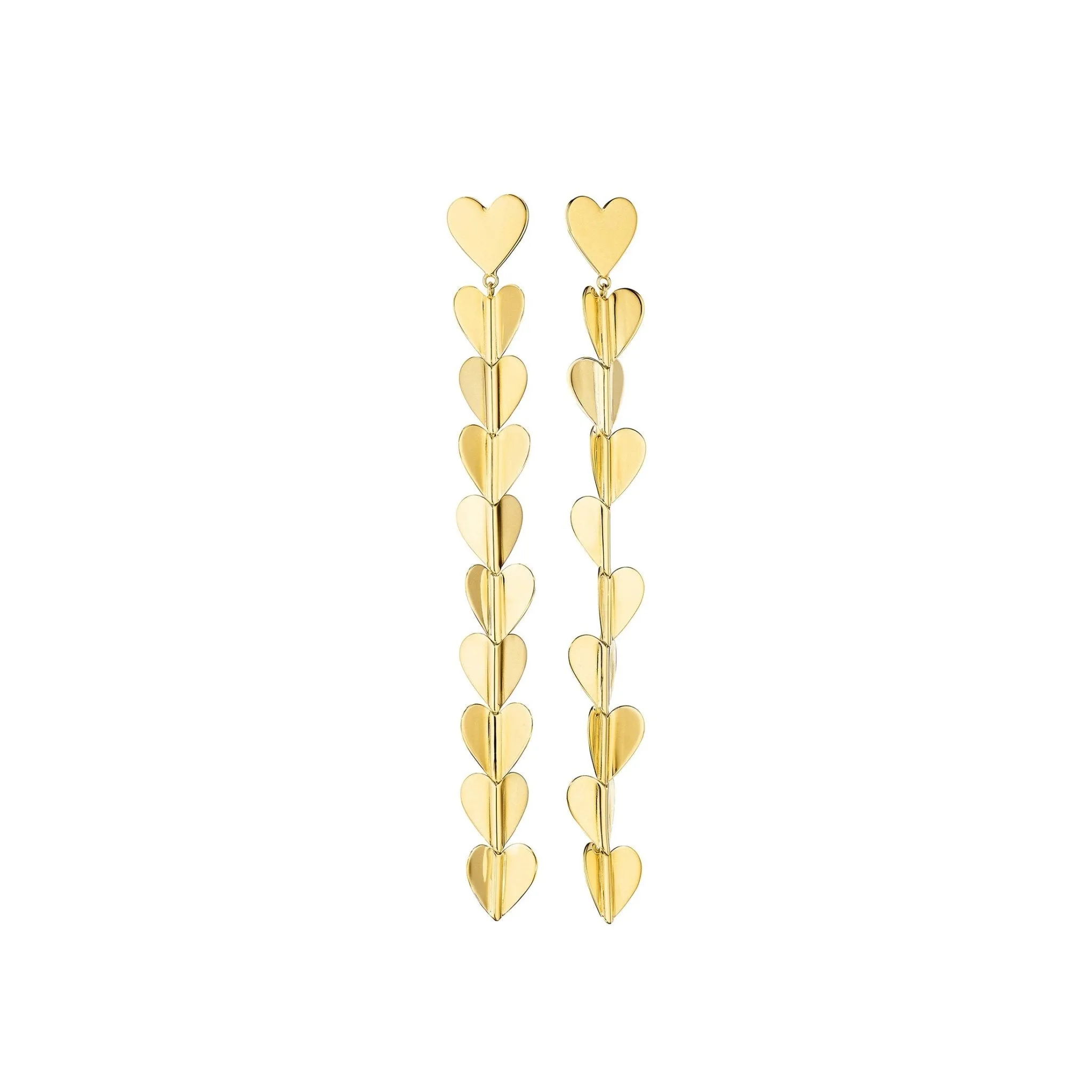 Medium Yellow Gold Wings of Love Drop Earrings