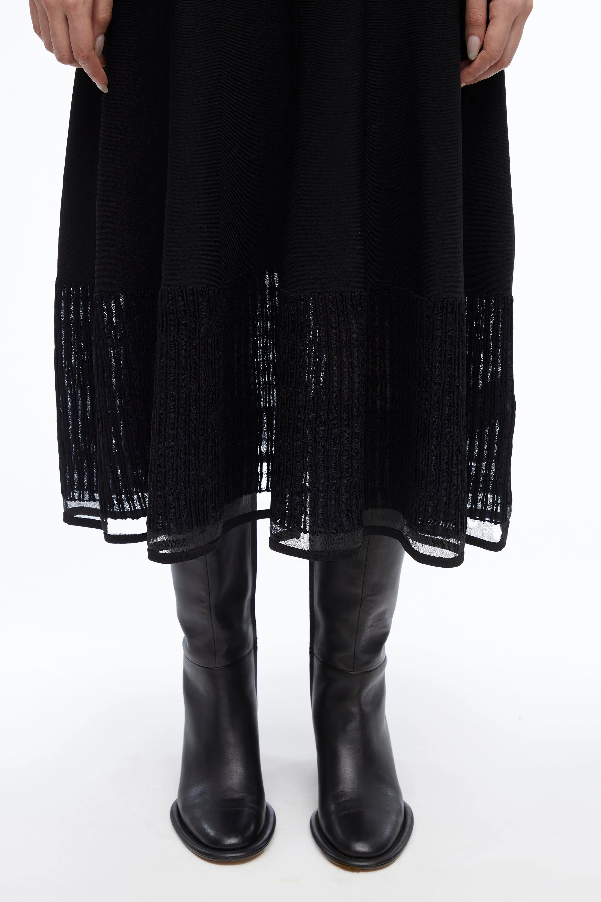 Micro Rib Ottoman Midi Dress