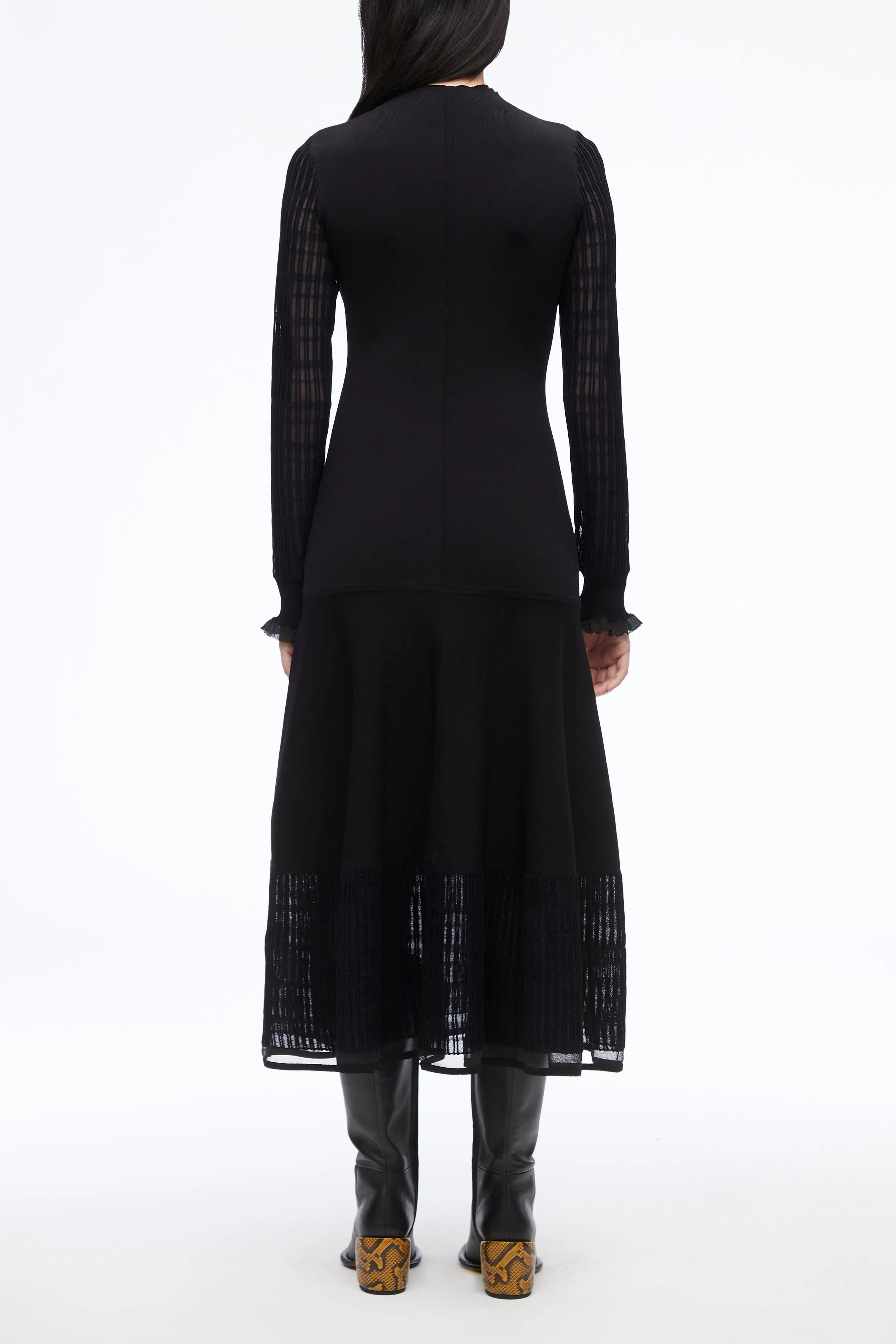 Micro Rib Ottoman Midi Dress