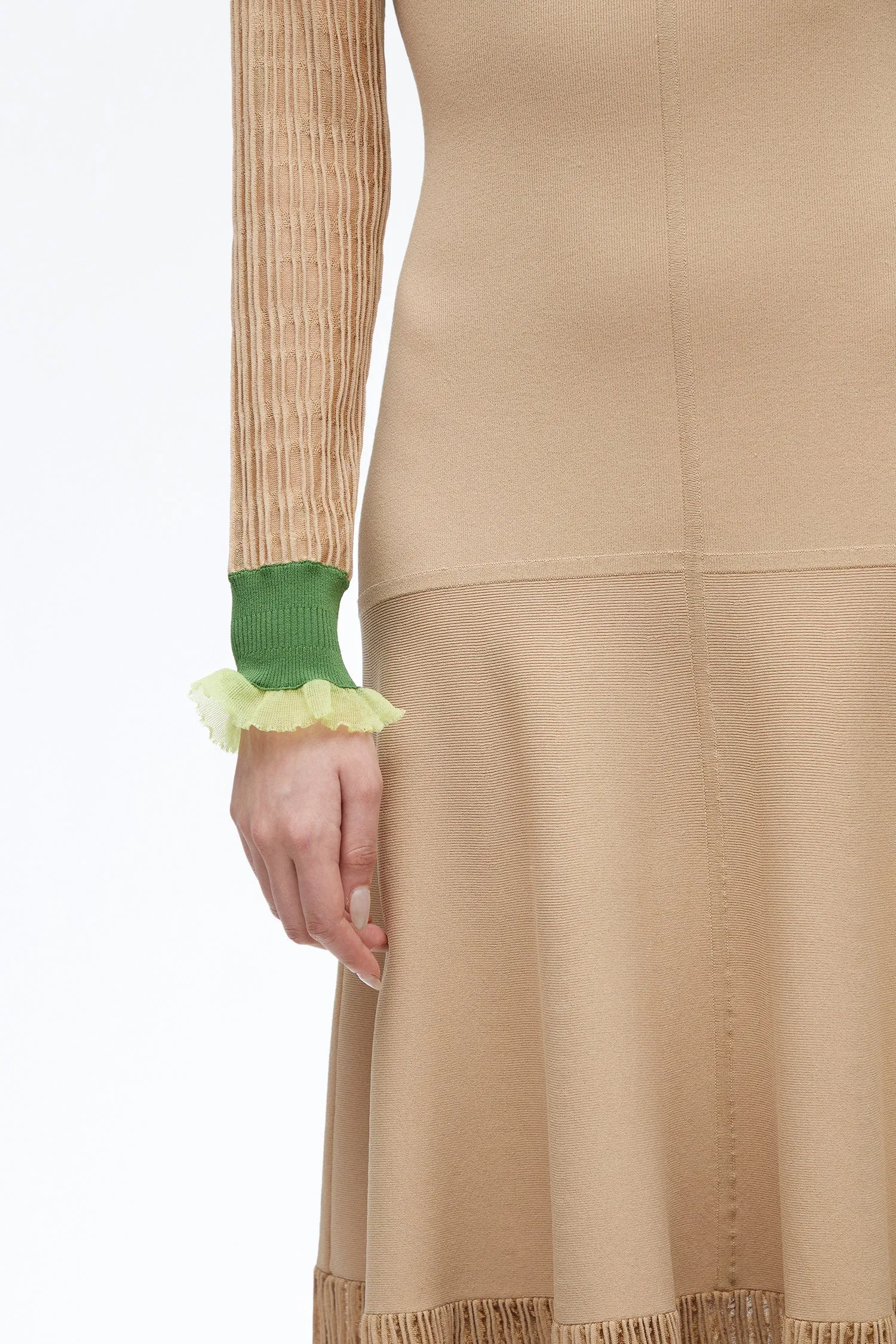 Micro Rib Ottoman Midi Dress
