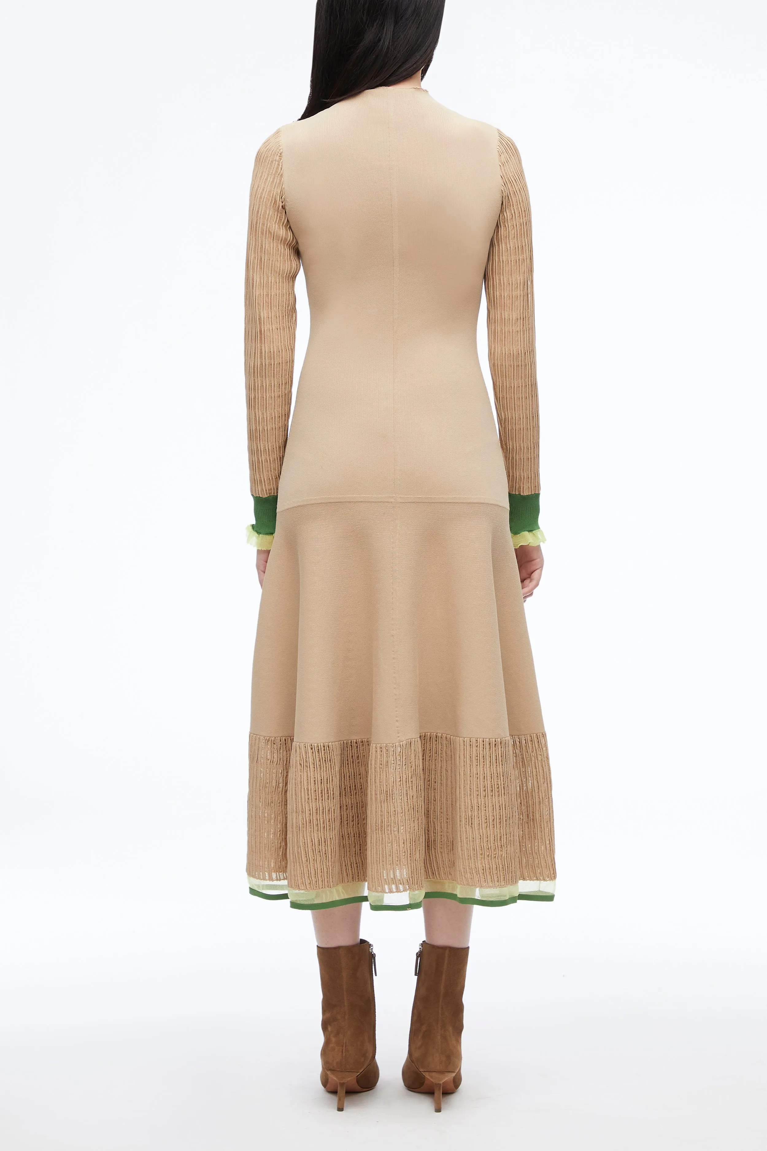 Micro Rib Ottoman Midi Dress