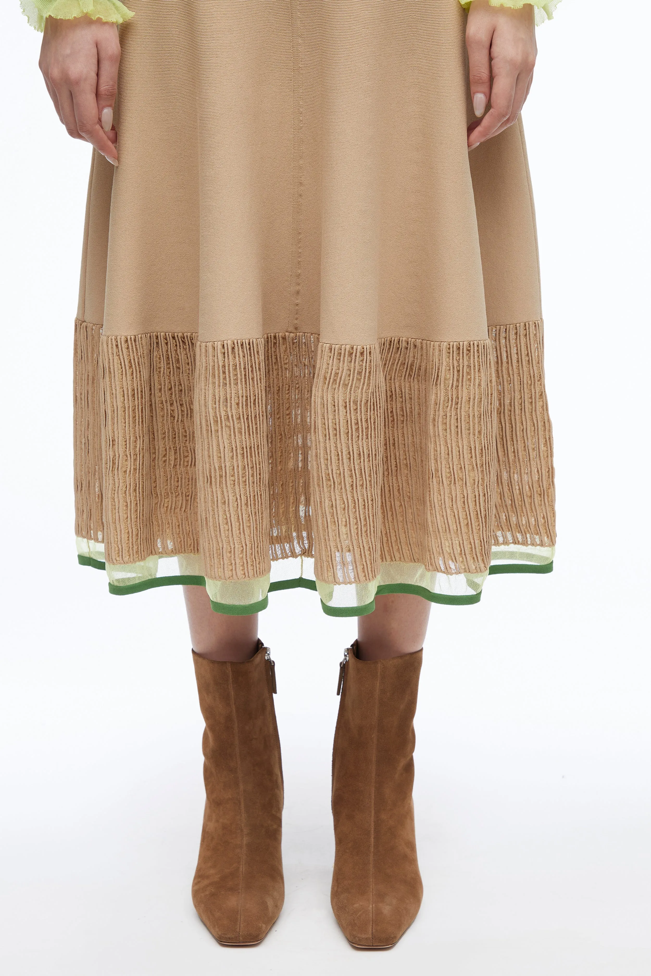 Micro Rib Ottoman Midi Dress