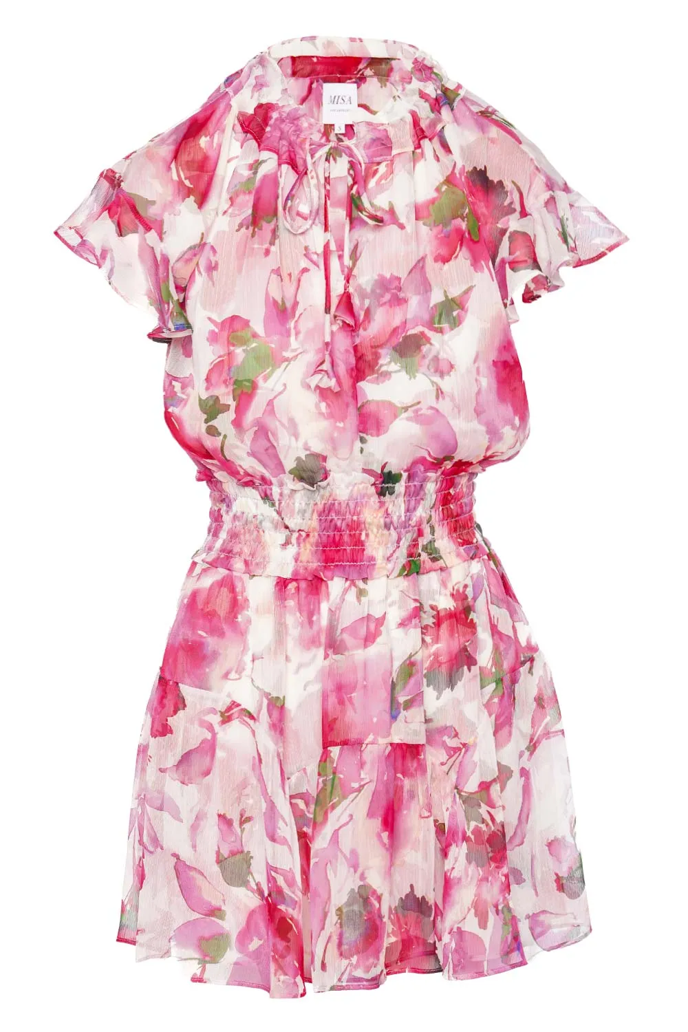 Natalia Garden Fuchsia Ruffled Mini Dress
