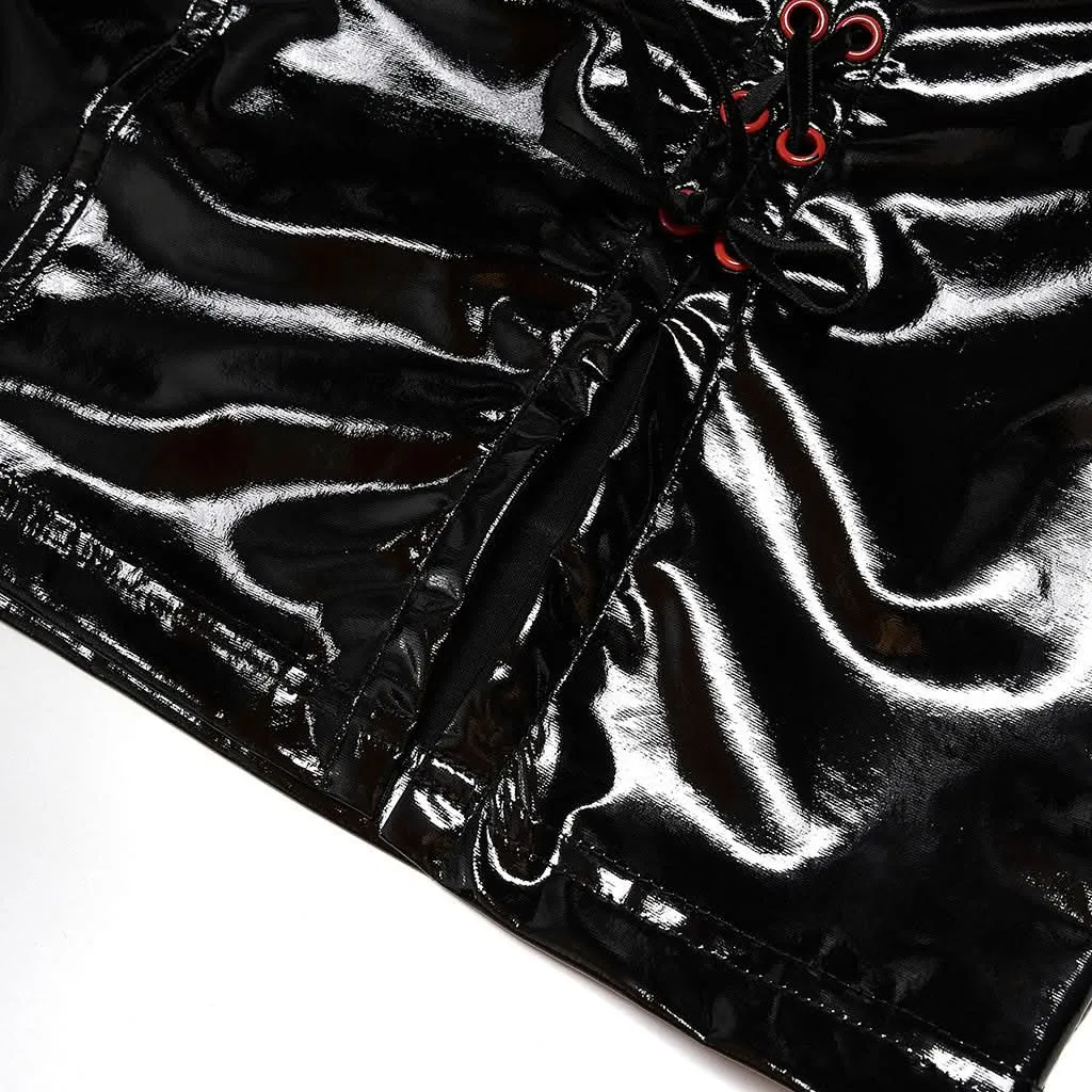 Onyx PU Pencil Skirt