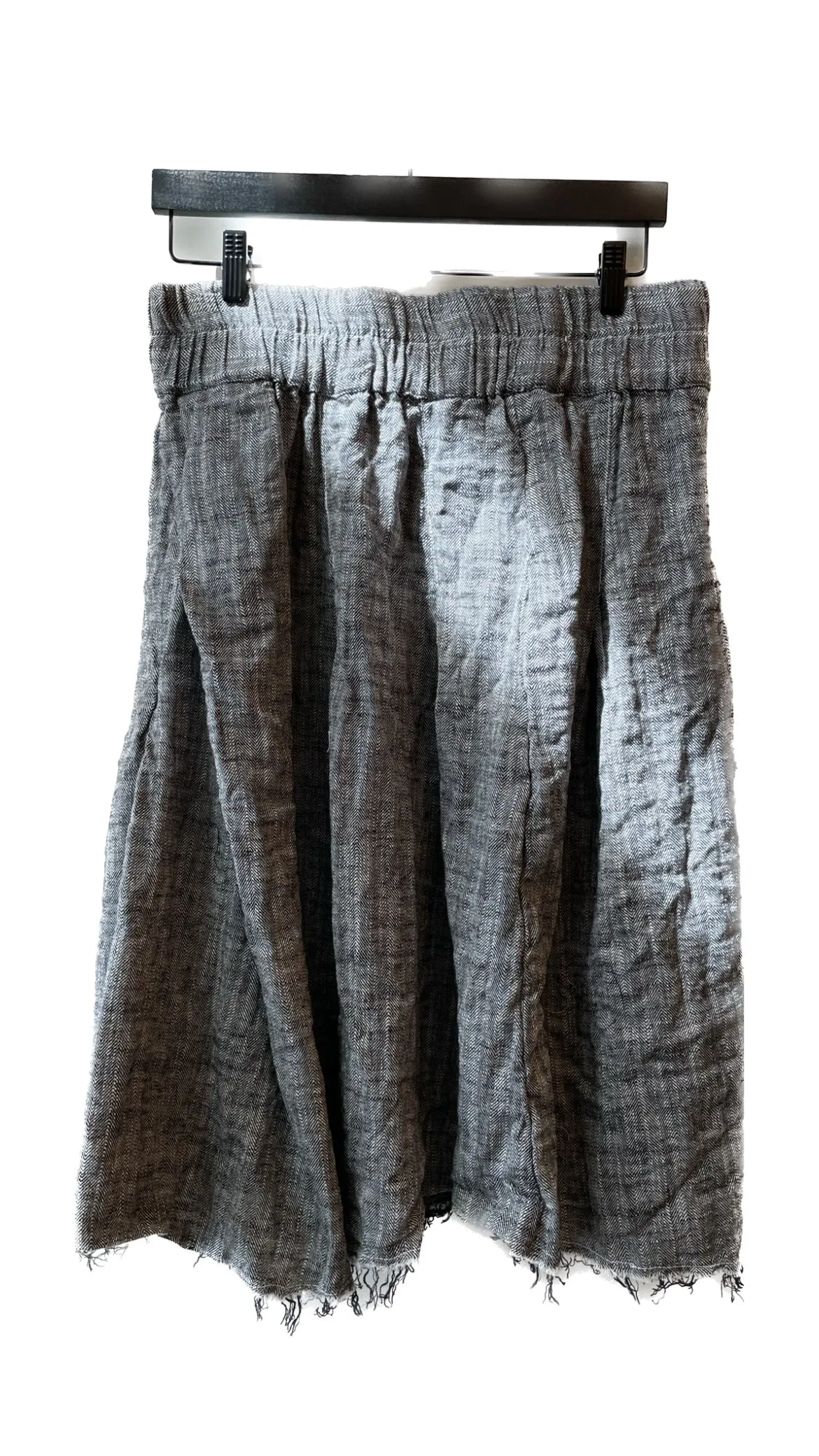 Pleated skirt (Linen) - Herringbone