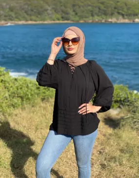 Regina Pleat Top