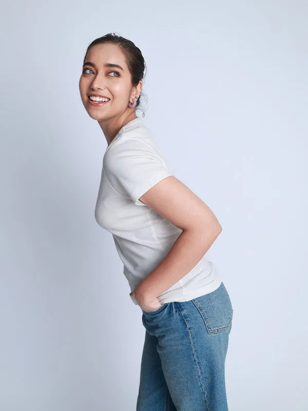 Ribbed Casual T-shirt