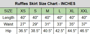 Ruffles Skirt- Chiffon Florals