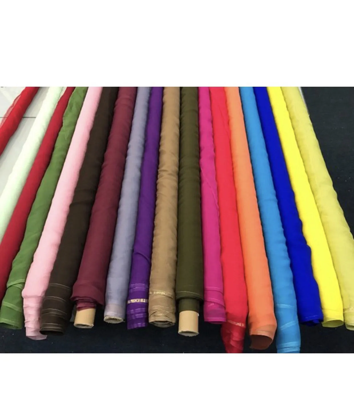 Silk chiffon 54&quot; wide     Charcoal gray french silk chiffon fabric sold by the yard