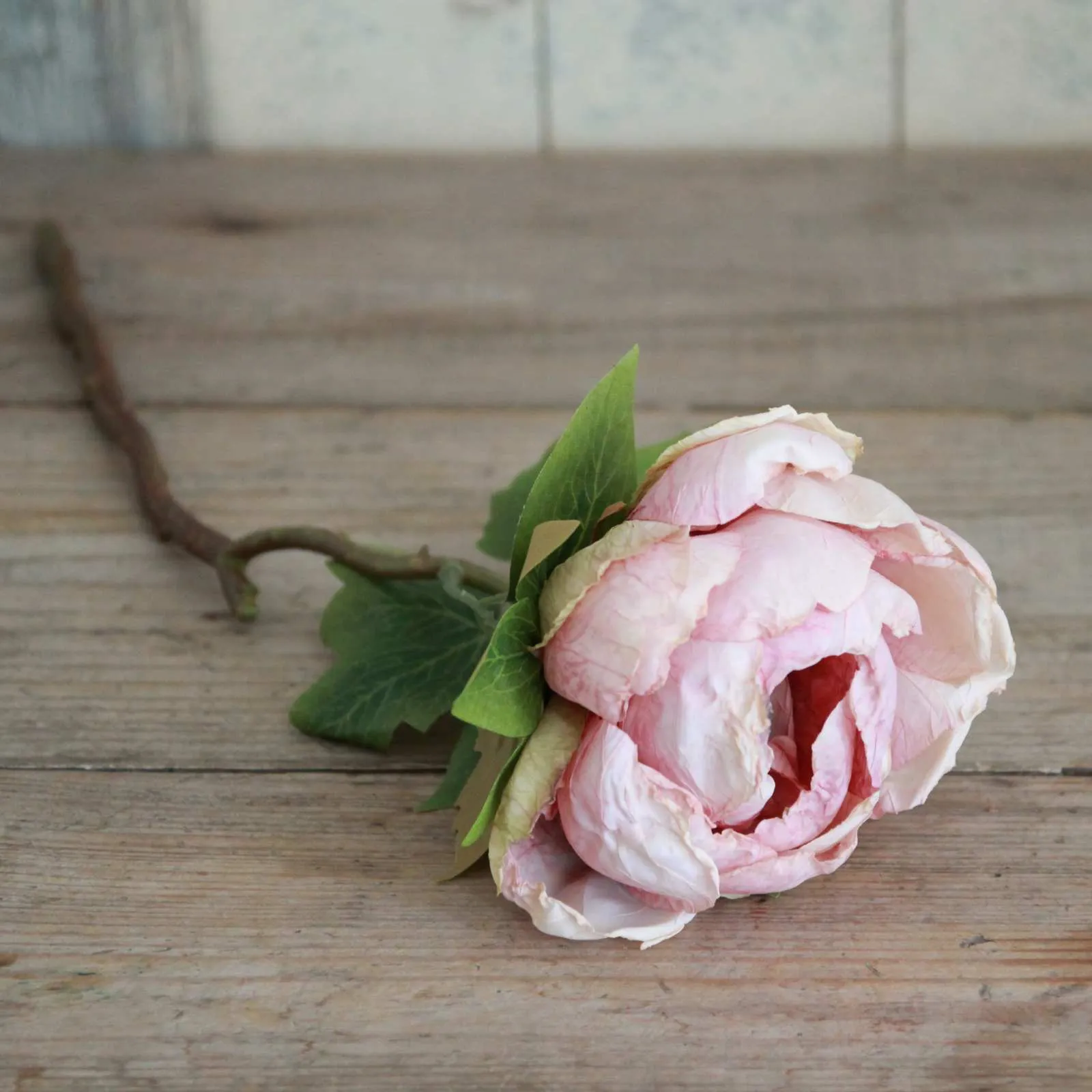 Silk Flower - Dried Peony - Dusty Pink