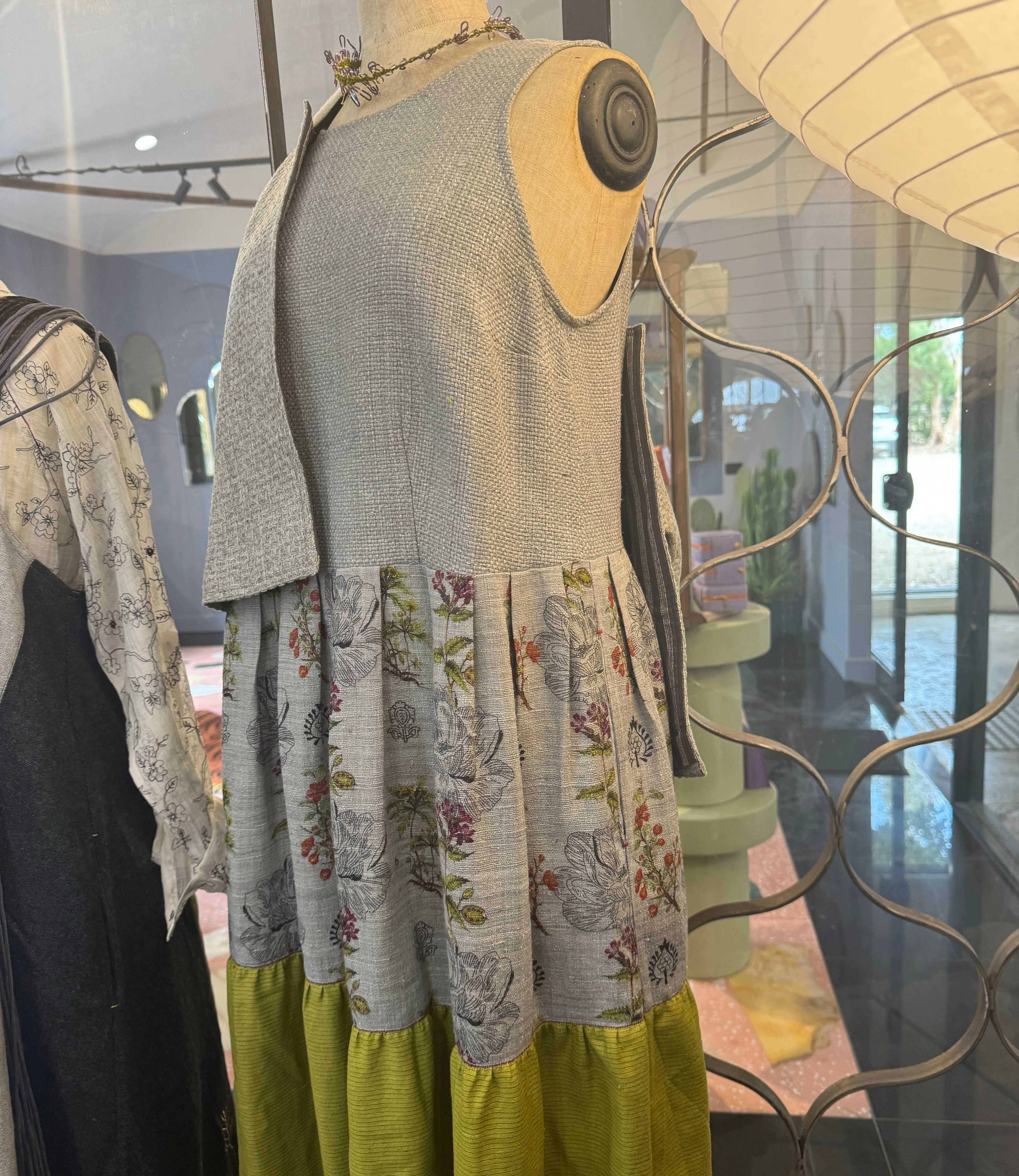 Silk tiered dress Yakalba flower