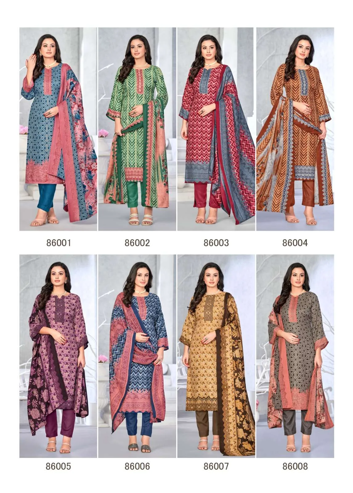 Skt Suits Woolen Queen 86001-86008 Festivewear Designer Salwar Kameez (421x08)