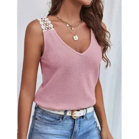 Solid Color lace tank