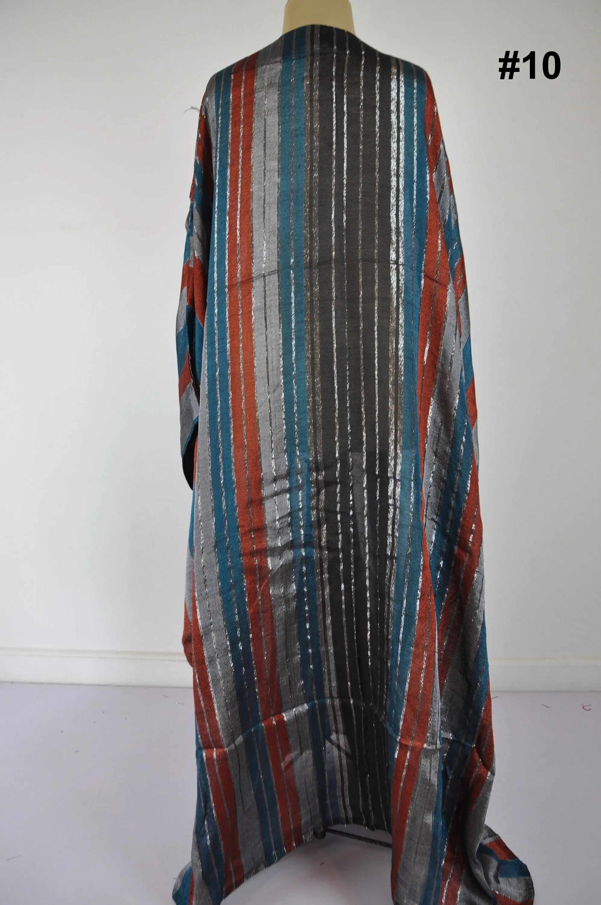 Stunning colorful hand loomed Silk Abaya with gold threads, Summer silk Abaya,  Silk Abaya, Colorful Abaya, Handmade Abaya, women abaya
