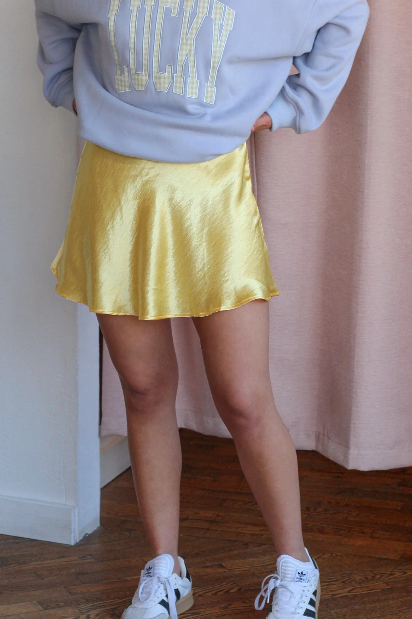 Sunshine Satin Skater Skirt