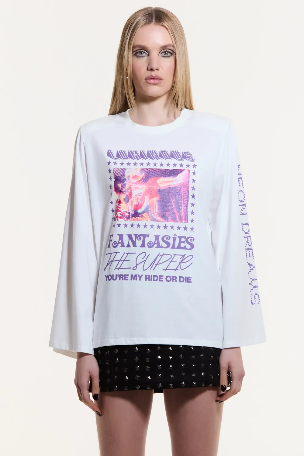 T-SHIRT MANGA LONGA OFF WHITE