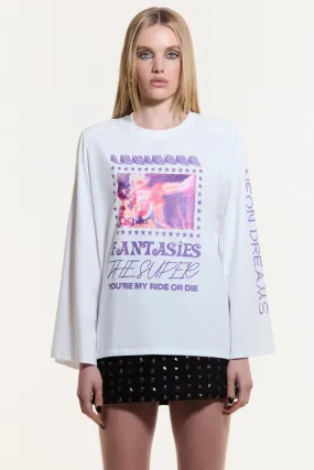 T-SHIRT MANGA LONGA OFF WHITE