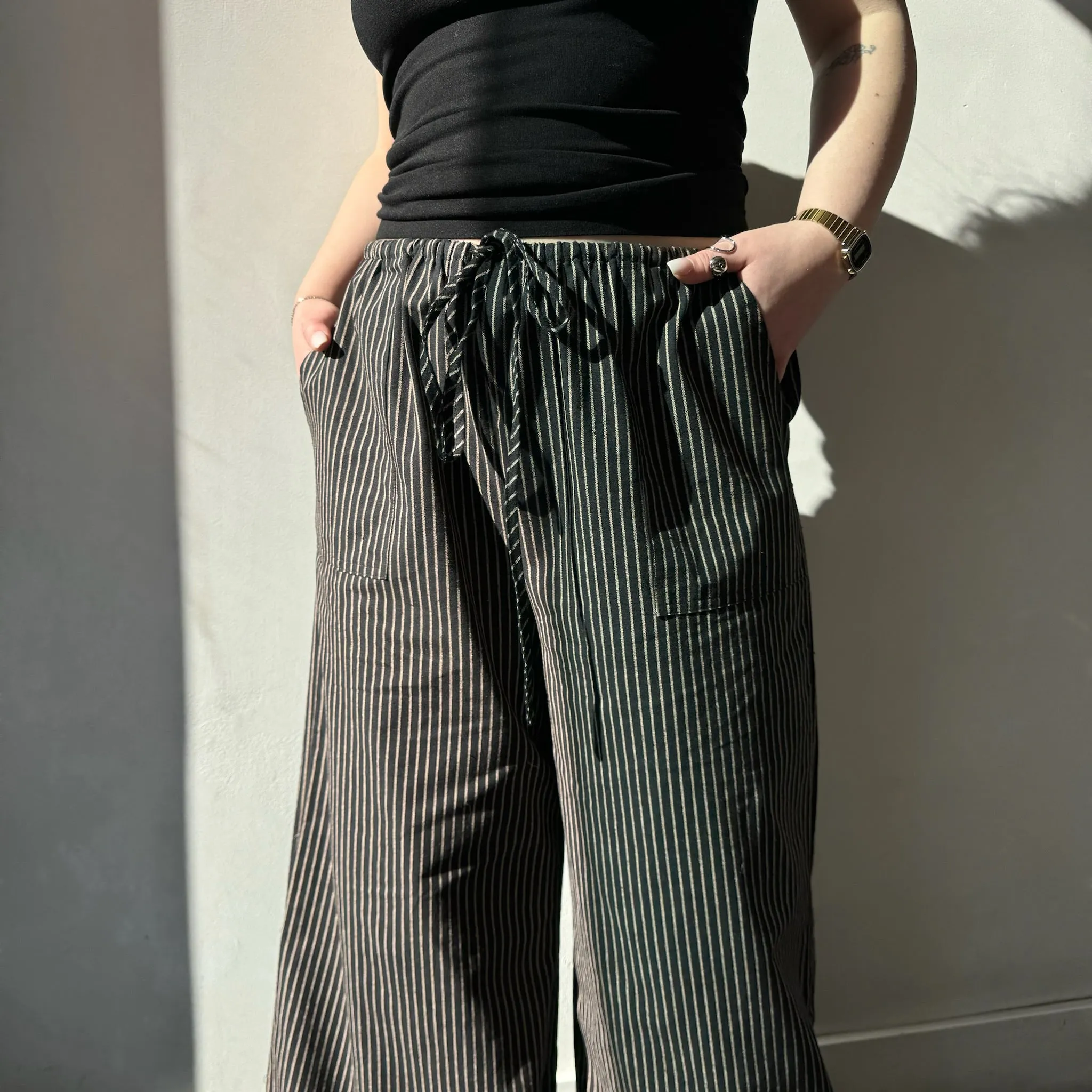 VACATION MODE Pinstripe Pants