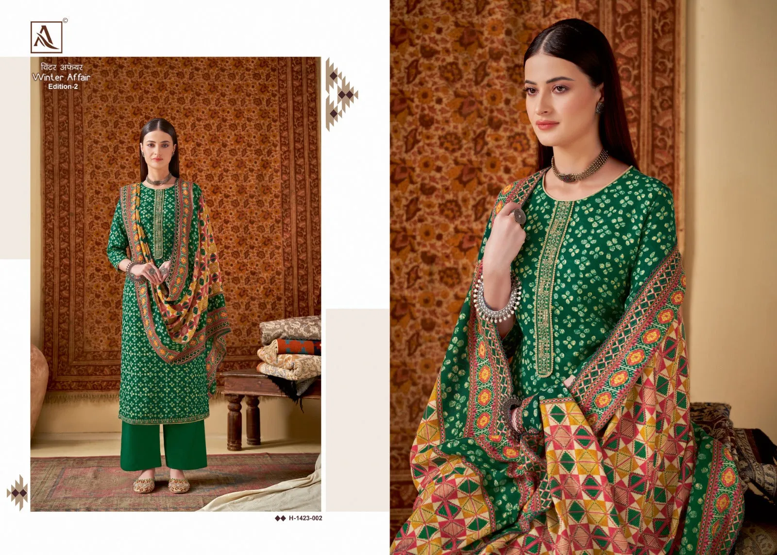 Winter Affair-2 Woolen printed and embroidery Salwar Suits By Alok Suit