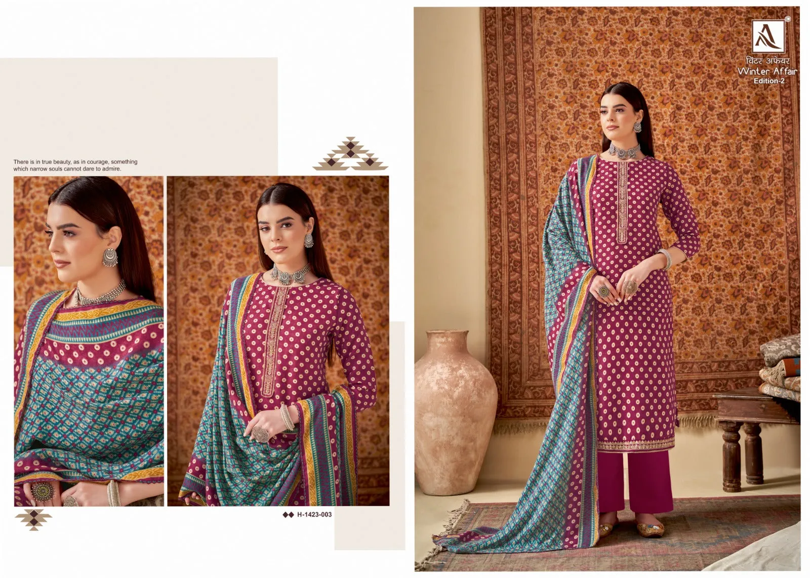 Winter Affair-2 Woolen printed and embroidery Salwar Suits By Alok Suit