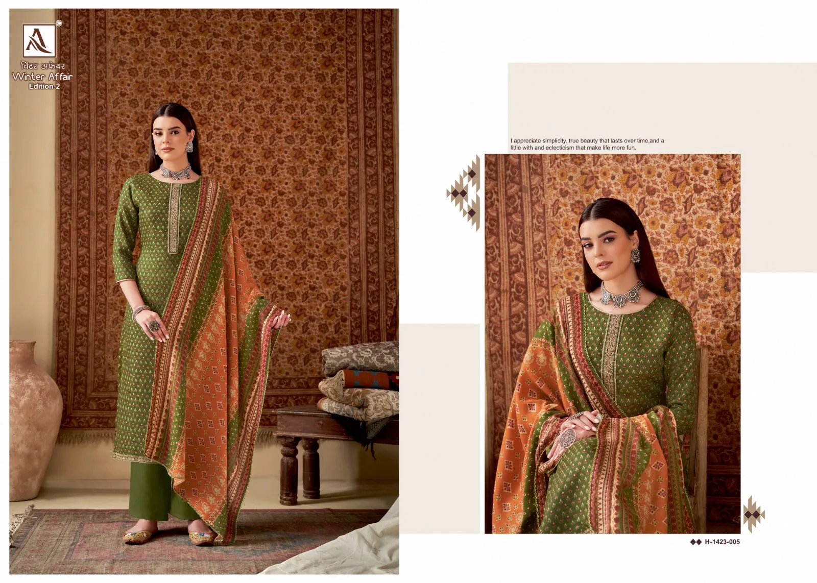 Winter Affair-2 Woolen printed and embroidery Salwar Suits By Alok Suit